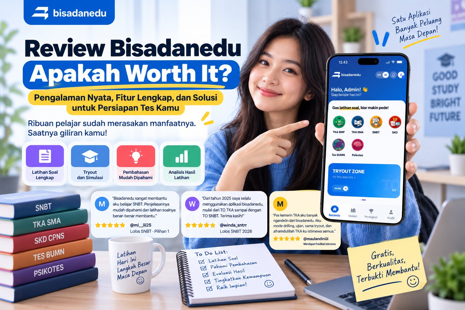 Review Bisadanedu: Apakah Worth It untuk Belajar dan Tryout?