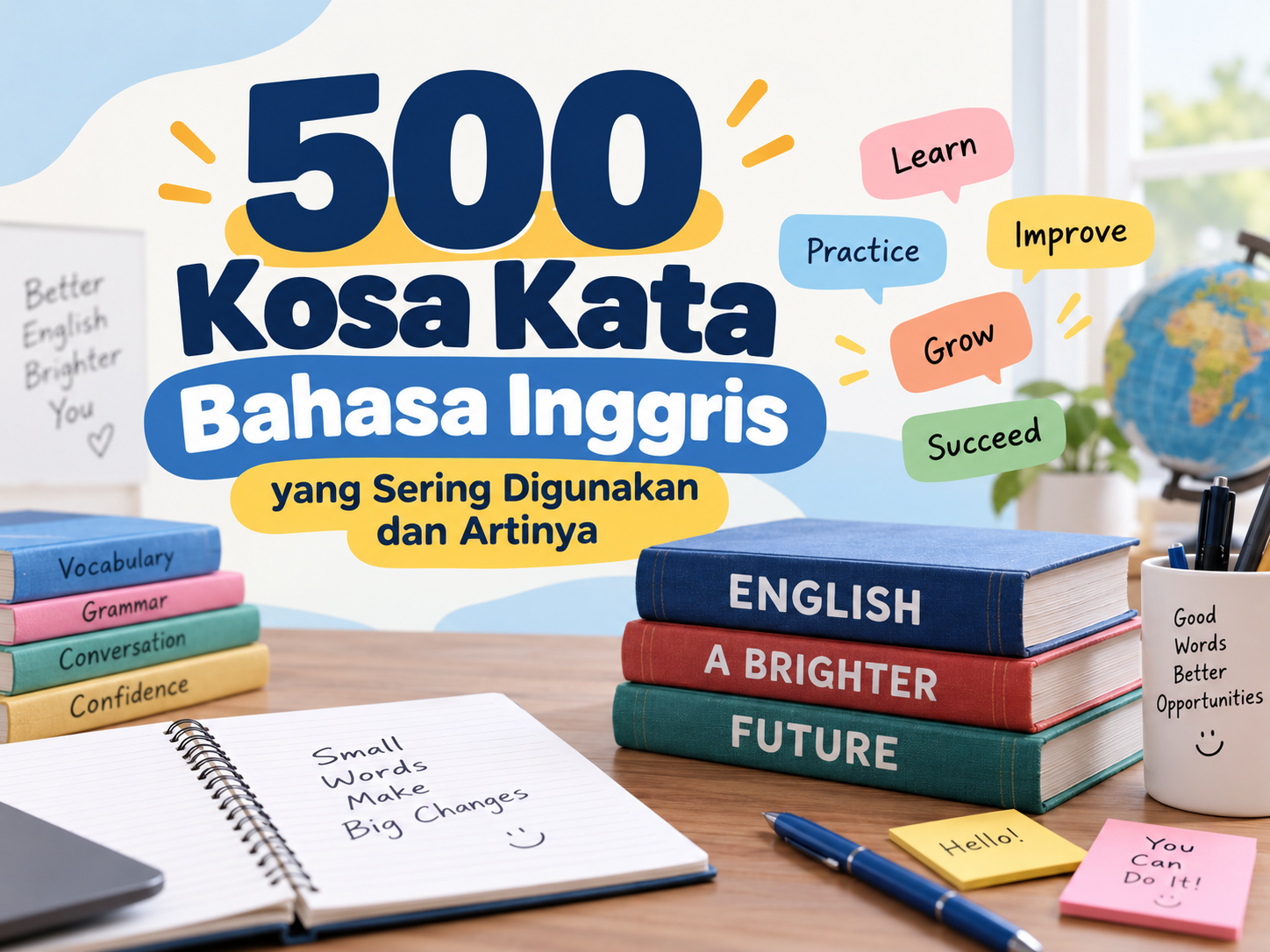500 Kosa Kata Bahasa Inggris yang Sering Digunakan dan Artinya